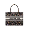 Book Tote Schwarz Herbarium Stickerei 36 cm