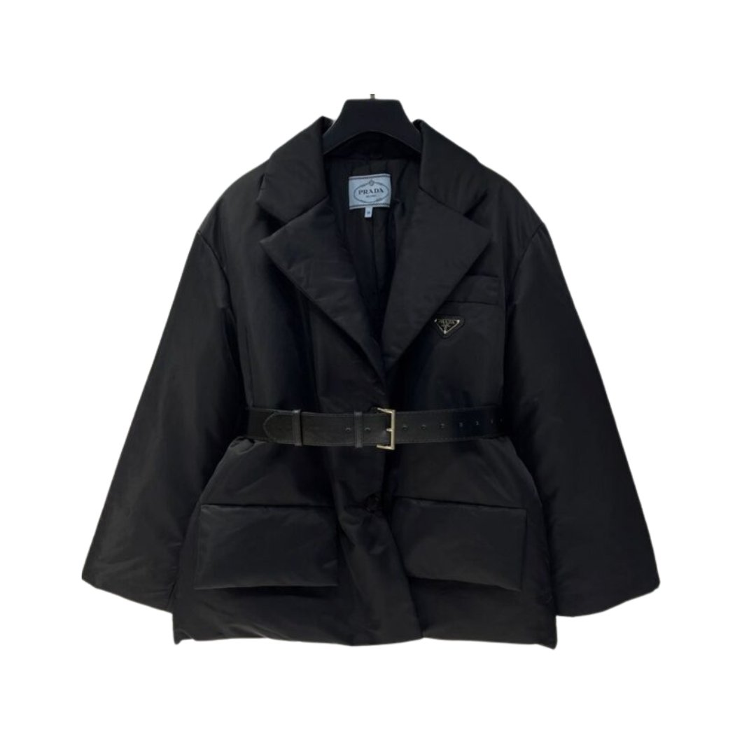 Daunenjacke aus Re-Nylon Schwarze