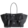 Bel Air Medium Carry All Tasche aus glattem Kalbsleder in Schwarz 30 cm