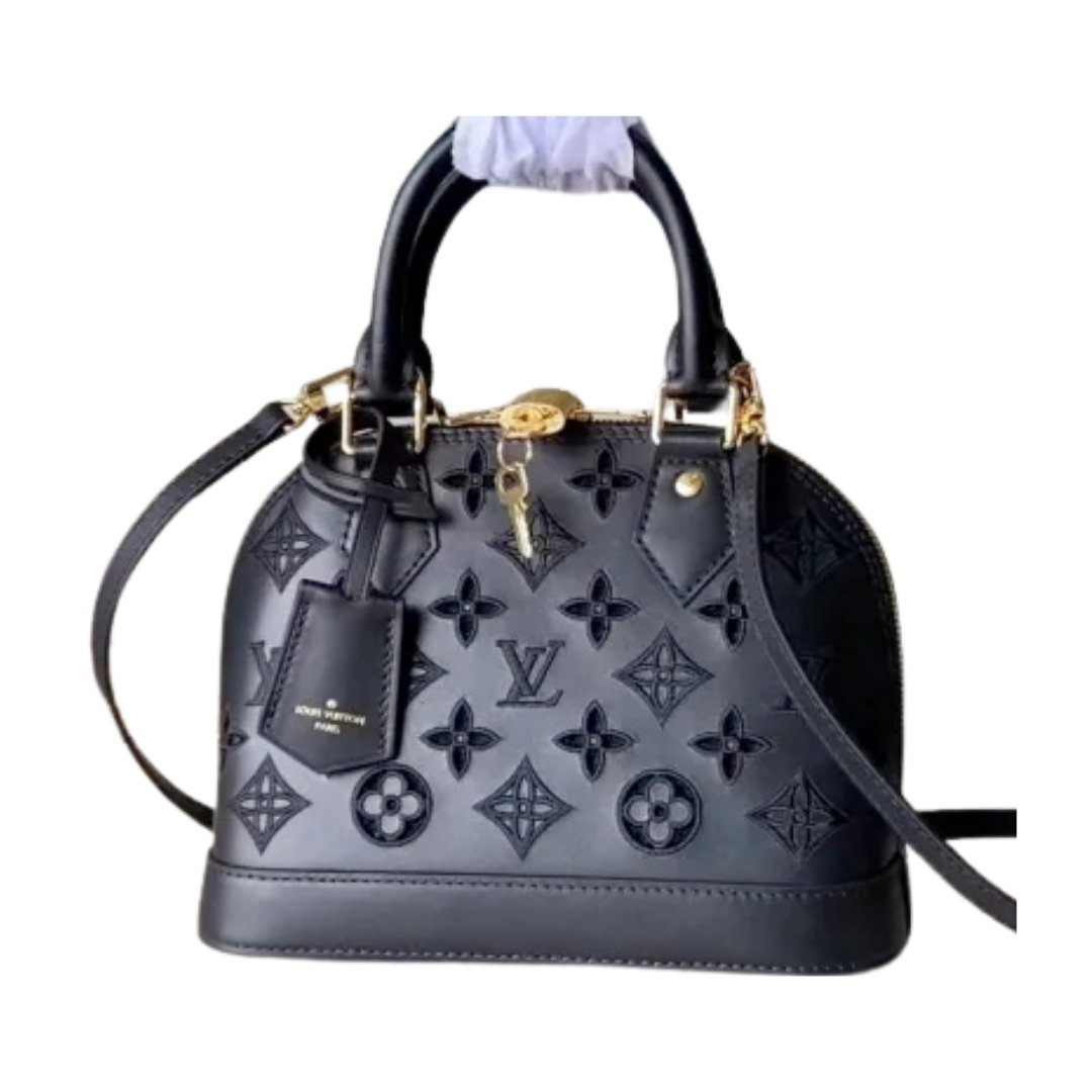 Alma BB Schwarze Leder Tasche 23.5cm