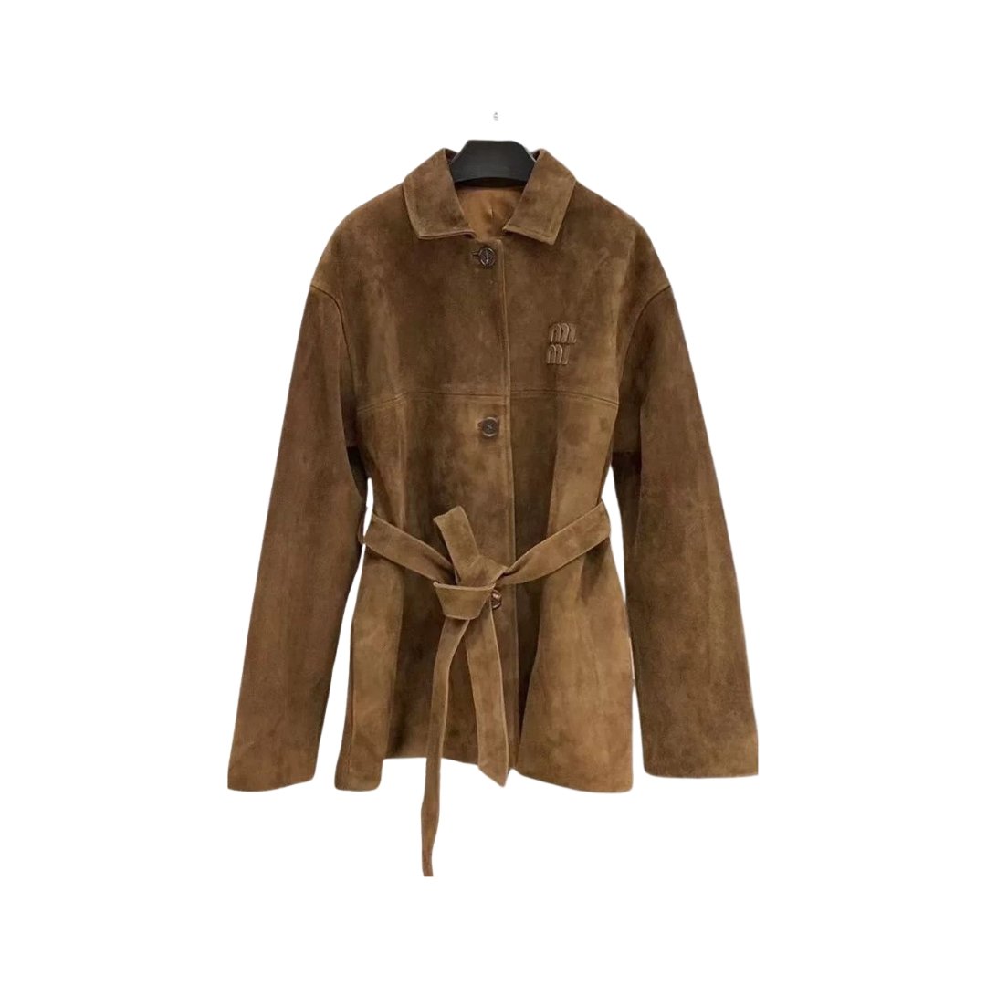 Braune Lederjacke