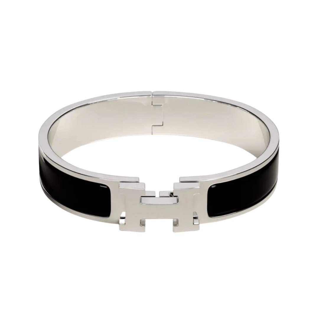 Schwarzes Metallarmband