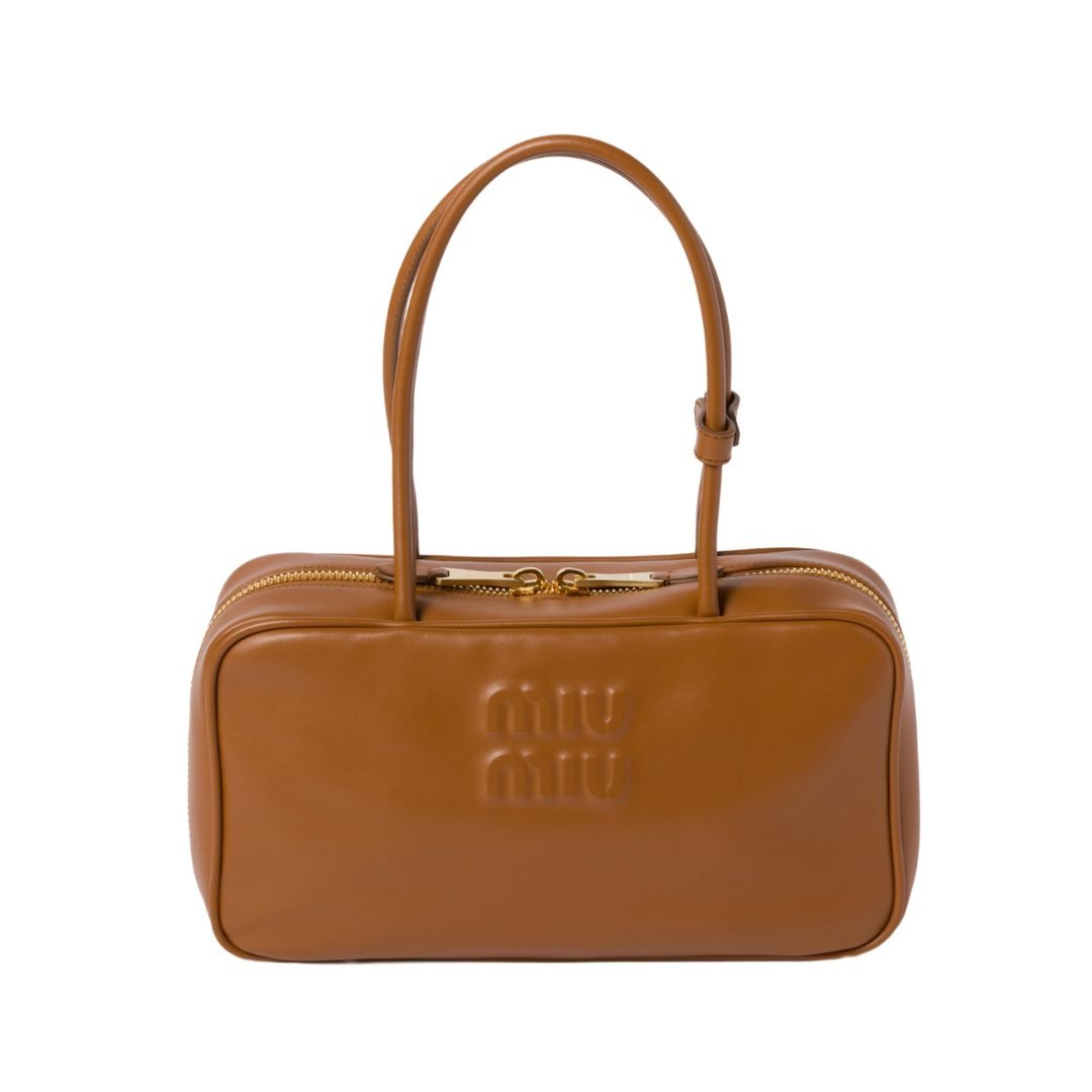Cognac Leder-Top-Griff 17cm