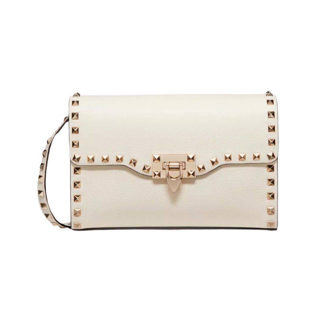 Kalbsleder Crossbody Hell-Elfenbein 22.5cm