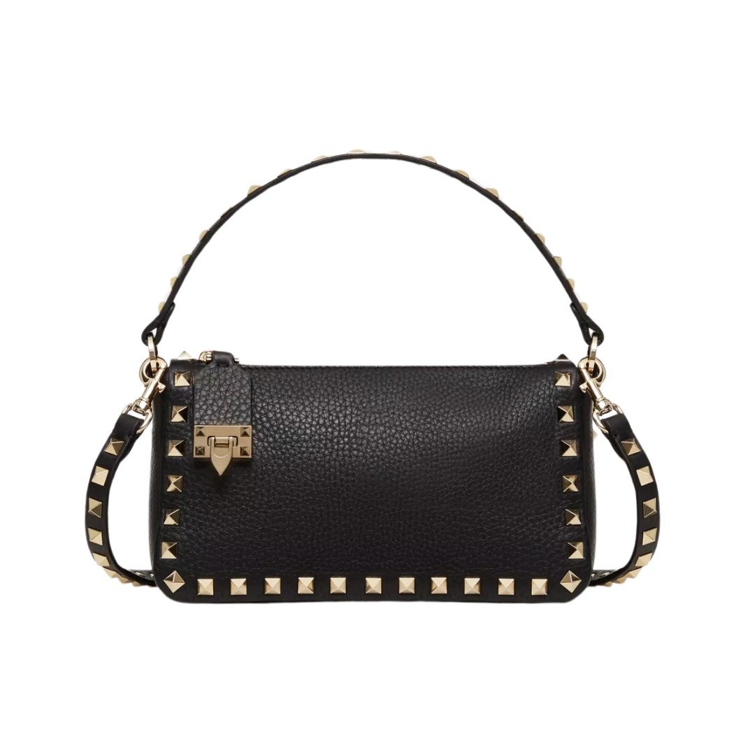 Kalbsleder Crossbody Schwarz 19cm