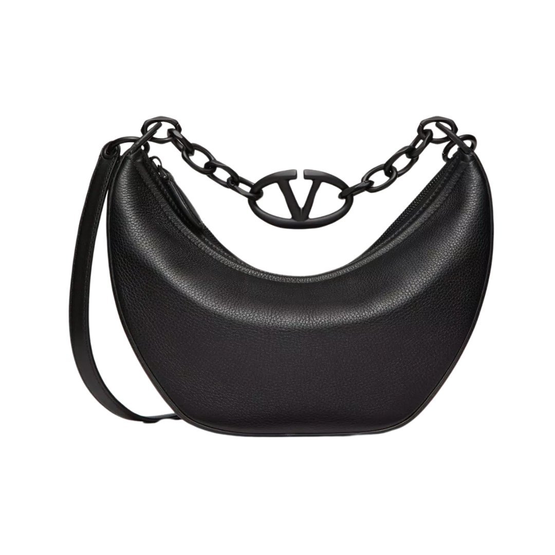 VLogo Moon Kleine Hobo Schwarz 29cm